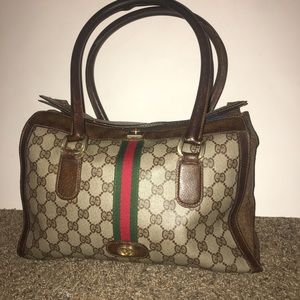 Vtg Gucci supreme web doctor Boston Purse